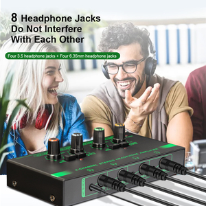 Factory Prices H6 Professional 6Channels Stereo Headphone Amplifier Portable Monitoring Compact USB <strong>Audio</strong> <strong>Interface</strong> - Product Image 4