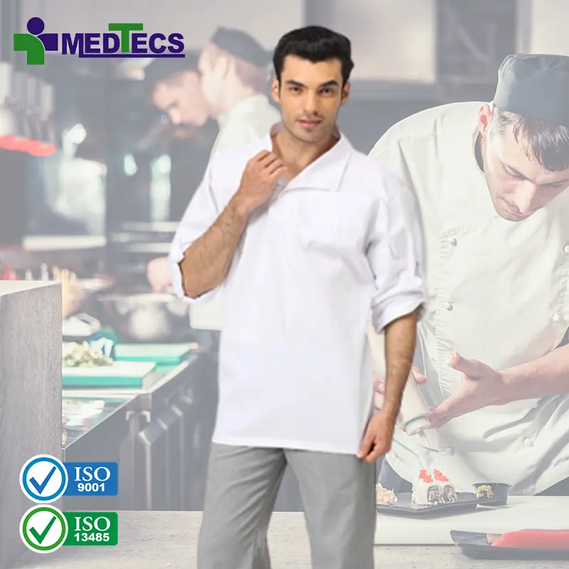 Camicie Manager a maniche corte lunghe per cameriera Chef uniforme camicia ristorante cucina Wear