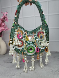Handbags <strong>Bags</strong> With Laces Shoulder Banjara Shoulder Handbag for Women Wedding Party Using Handbag - Product Image 3