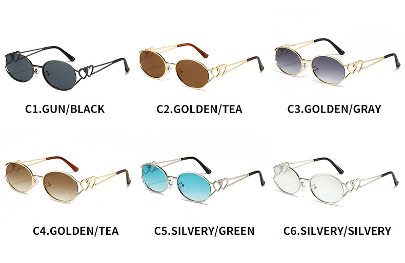 Lunettes de soleil rondes Y2K