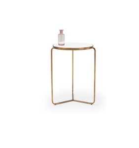豪华乡村金属仿古圆床沙发现代黑色定制钢端客厅边桌 - Product Image 3