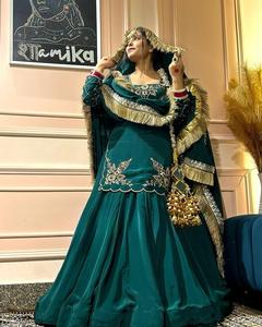 結婚式や特別な行事のためのエレガントな流行と伝統的なスタイルの花嫁とパーティーのためのトップLehengaデザイン - Product Image 6
