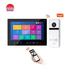 Dispositivo de seguridad inteligente Videoportero con sistema de alarma de seguridad para el hogar Timbre de video Cámara de puerta duradera DC 12V Wifi Blanco Negro - Product Image 4