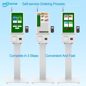 360SPB SFP21B 21,5 "LCD-Touchscreen Boden stehender Selbstbedienung kiosk für das Gesundheits wesen mit Catering-Software - Product Image 3