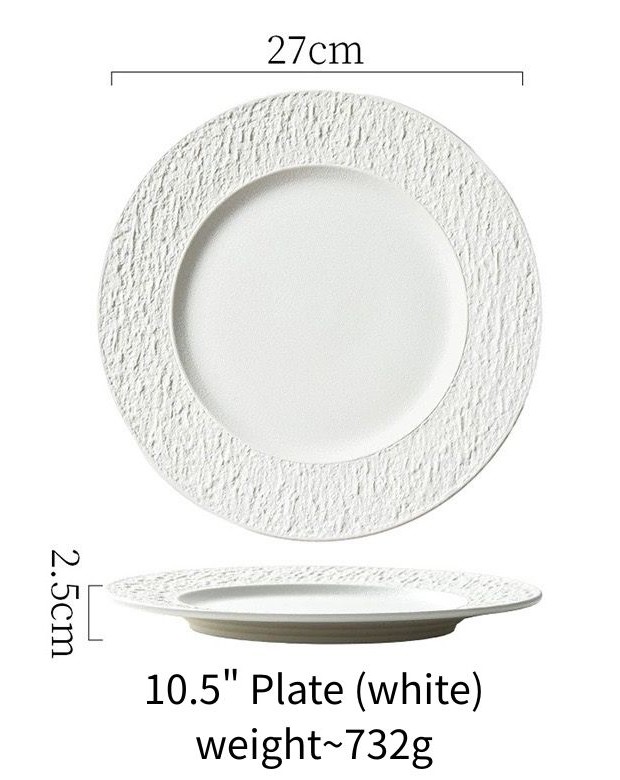 10.5" round Plate (White)
