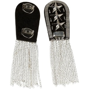 Wholesale Supplier <strong>Royal</strong> Uniform Epaulettes Captain Shoulder Board With Silver Wire French Braid Curl Shoulder Handmade <strong>Badges</strong> - Product Image 6