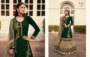 インドのサプライヤーからの女性のためのダイヤモンドワークNityaGhararaスタイルSalwarKameezで高品質の刺Embroideryを輸出する