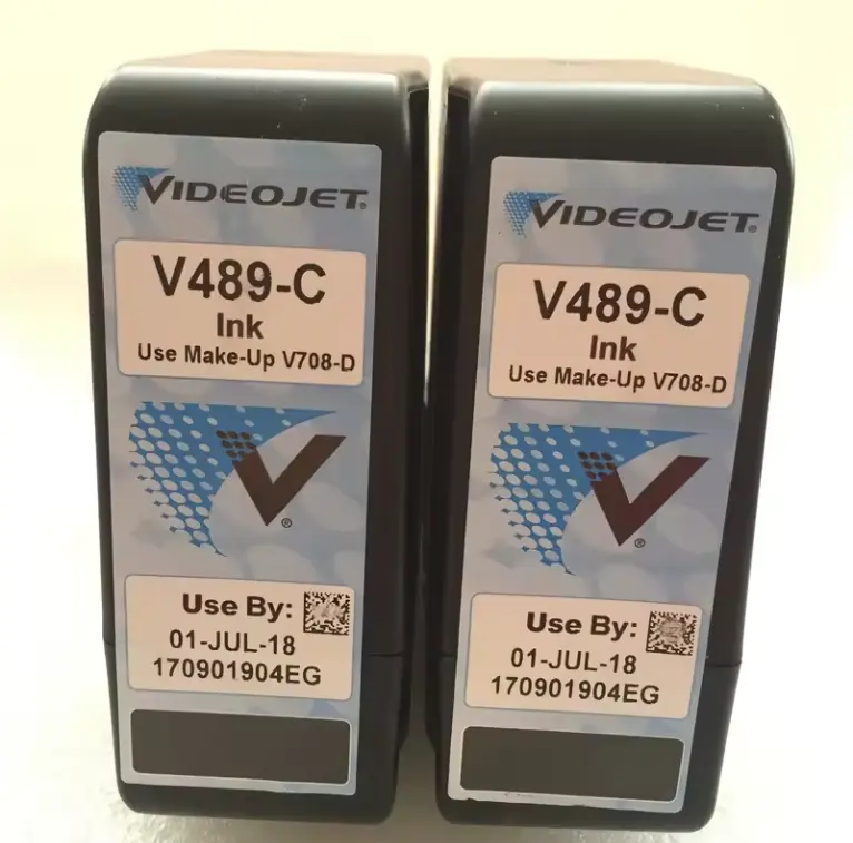 Для 600 мл оригинальный V489-C чернильный картридж для струйного принтера Videojet CIJ для черного чернильного кабеля и пищевых металлических чернил VJ1710