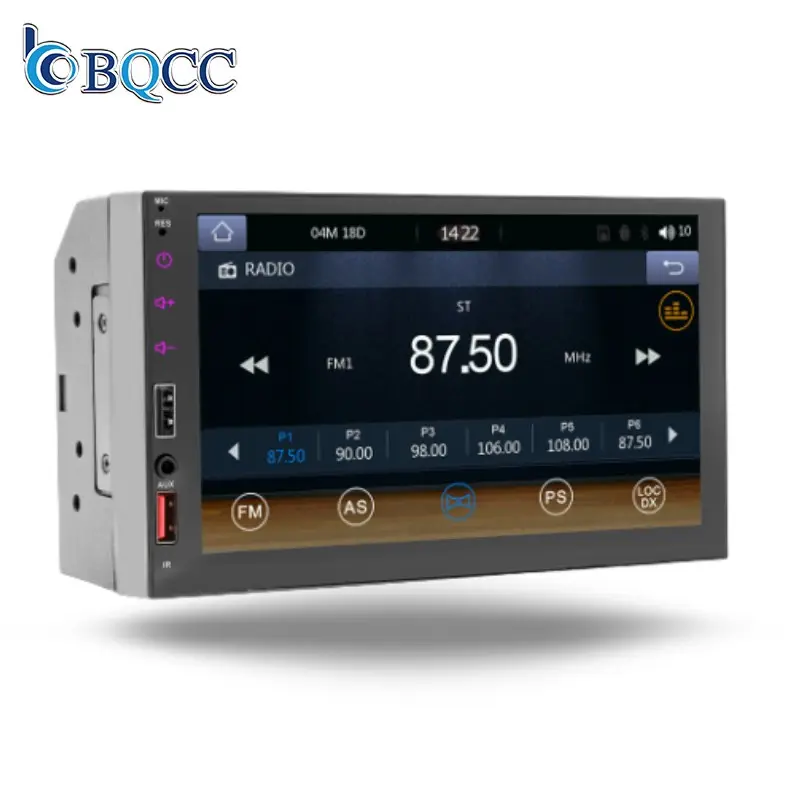 BQCC 7 "2 DIN filaire Carplay Android Auto écran tactile 2USB téléphone charge Radio multimédia voiture Audio lecteur DVD Hade Unti X2S