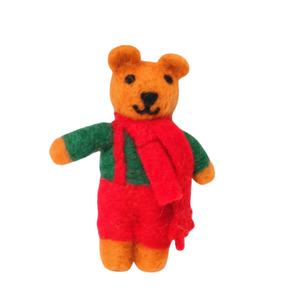 <span class=keywords><strong>NZ</strong></span> len NP nepalese nghệ nhân thủ công bằng tay nỉ kim cảm thấy Gấu bông khăn quàng cổ thấp moq trang trí Giáng sinh bóng/cây - Product Image 2