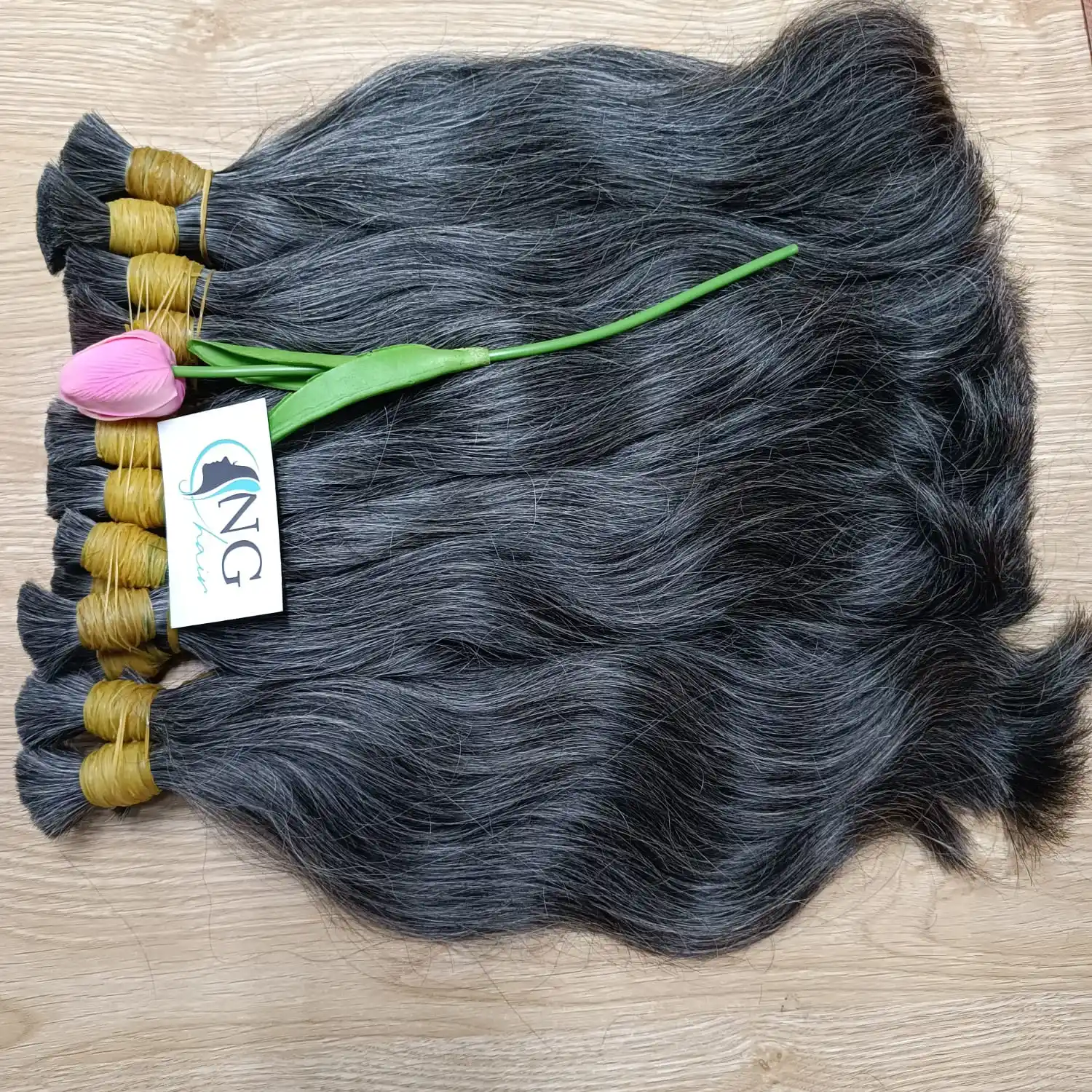 Atacado 100% cabelo humano vietnamita extensões de cabelo em massa retas sem trama genial todas as cores