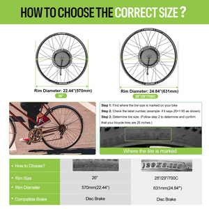 Varstrom, 48 В, 1000 Вт, комплект двигателя задней ступицы, дроссельной заслонки, дисковый тормоз, ЖК-дисплей для преобразования электрического велосипеда, Великобритания, запас EKD01 - Product Image 2