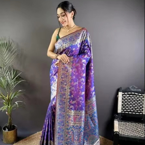 MALHAR MOHINI VOL-7 PASHMINA SILK <strong>DESIGNER</strong> SAREE WHOLESALE MARKET IN PUNE - Product Image 4