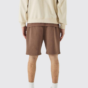 Personalizado Personalizado 100% Algodão Shorts Homens Carga Longo Desenhar Cordas Lavado Shorts