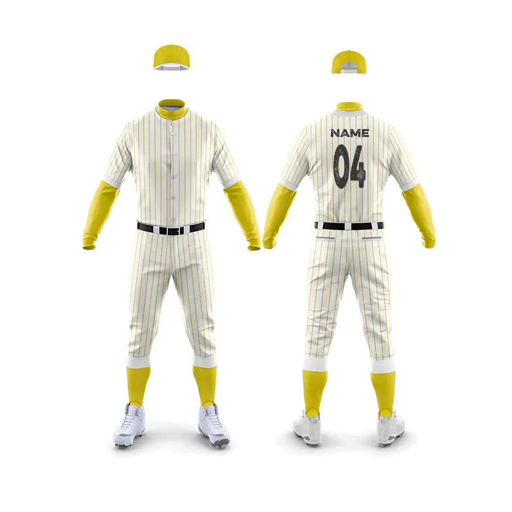 通気性のあるコントラストカラーユニフォーム野球ジャージーカスタムチーム名ロゴ番号スポーツソフトボールウェアセットプラスサイズオプション付き