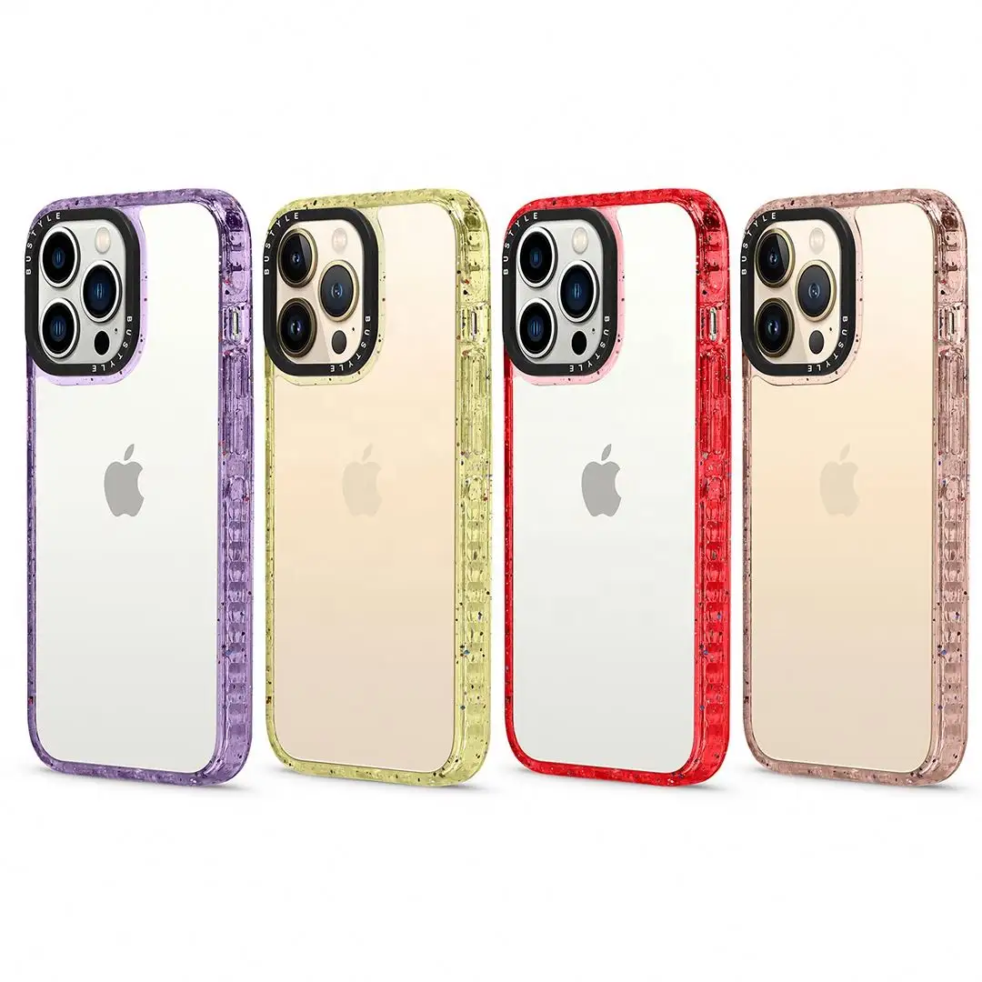 Custodia protettiva in plastica riciclata a caldo per Apple iPhone 13 Pro Max TPU PC rosso viola rosa giallo Smart Phone Case