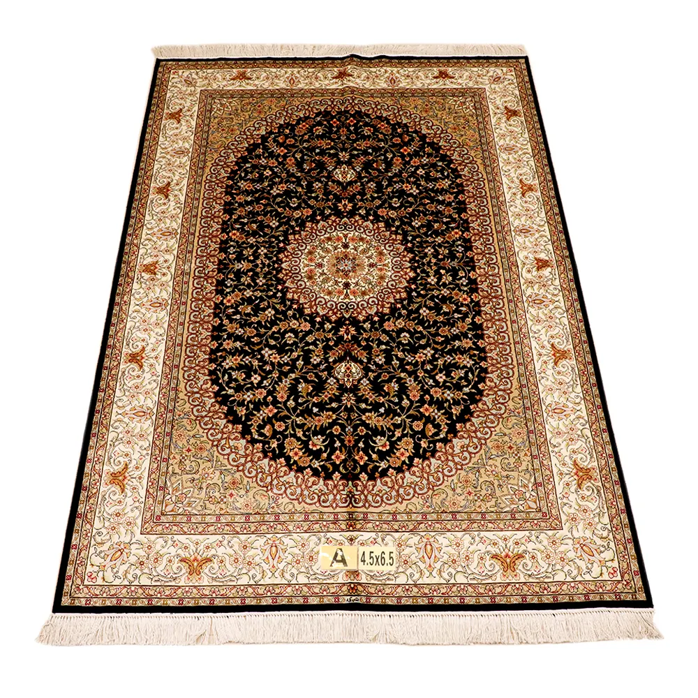 Yuxiang 4.5x6.5ft noué à la main petite taille Pakistan tapis artisanat soie tapis 100% soie tapis fabriqués en chine