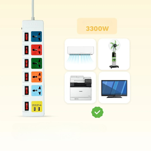 Universal Power <strong>Socket</strong> 4 Outlet <strong>2</strong> USB Output Ports OEM/ODM Support Fuse Included Power Switch - Product Image 5