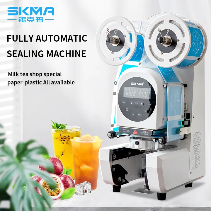 CE 95mm 90mm Electric Commercial Coffee Bubble Tea Machine sealing machine for plastics packages plastic cup sealing machines