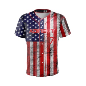 เสื้อเจอร์ซีย์เบสบอล unisex พิมพ์ลายเสื้อยืดโพลีเอสเตอร์ระบายอากาศสไตล์วินเทจซอฟต์บอลสำหรับผู้ใหญ่
