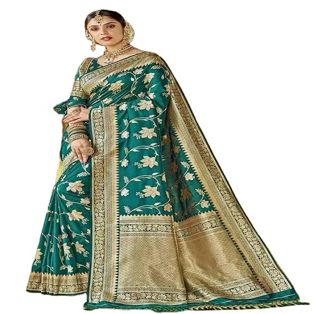 नवीनतम फैंसी डिजाइनर पार्टी और शादी पहनने स्टाइलिश भारी रेशम साड़ी संग्रह थोक व्यापारी निर्माता भारत से सूरत 2022
