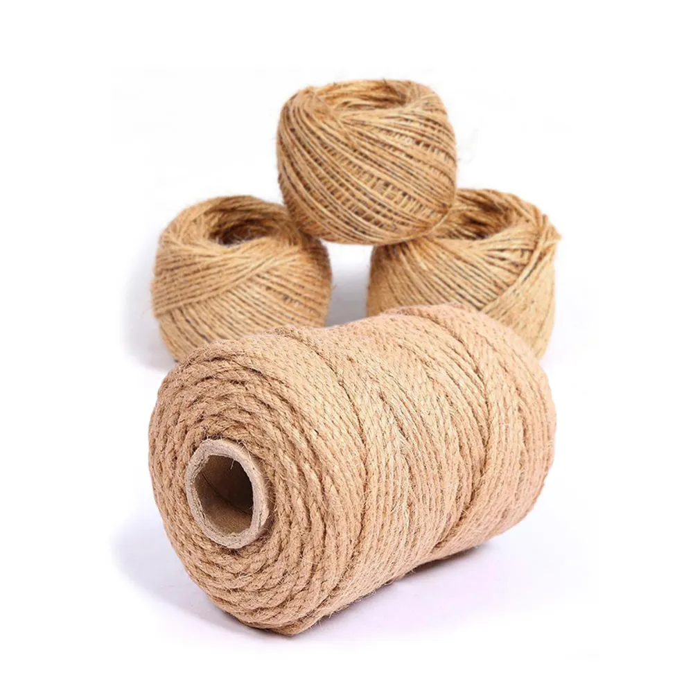 Cuerda de sisal 1,5mm 200 m/rollo Cuerda de cáñamo de hilo de sisal trenzado de yute