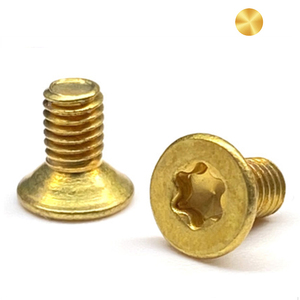 机械紧固件供应商m1 m2 m5 m6 m7螺钉切割工具用黄铜平头铜梅花螺钉 - Product Image 1