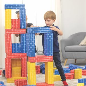 大きな段ボールビルディングブロックレンガパターン段ボールブロックセットアソートカラー段ボールビルディングブロック - Product Image 1