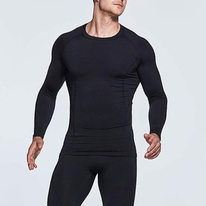 El último diseño personalizado de compresión de secado rápido Nuevas camisas de compresión de manga larga estirables para hombres - Product Image 5
