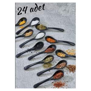 Cucchiaio per servire e spezie nero 24 pezzi-cucchiaio per colazione cucchiaio per la marmellata di zucchero - Product Image 2