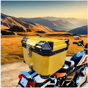 Motosiklet çantası kutu paket kutusu motosiklet gövde 65L alüminyum alaşım kuyruk kutusu altın