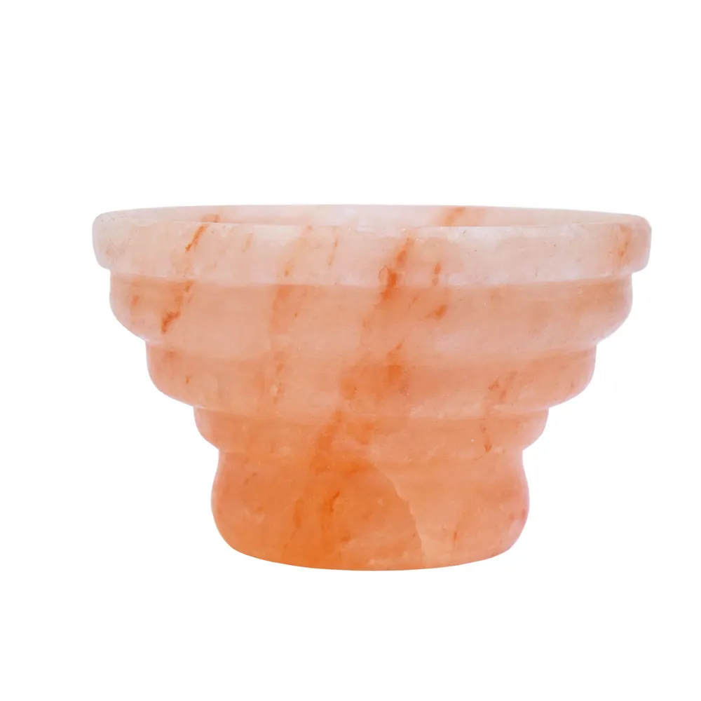 Mangkuk kristal mangkuk garam api kualitas premium lampu garam buatan khusus Himalaya garam api batu dibuat di Pakistan logo kustom