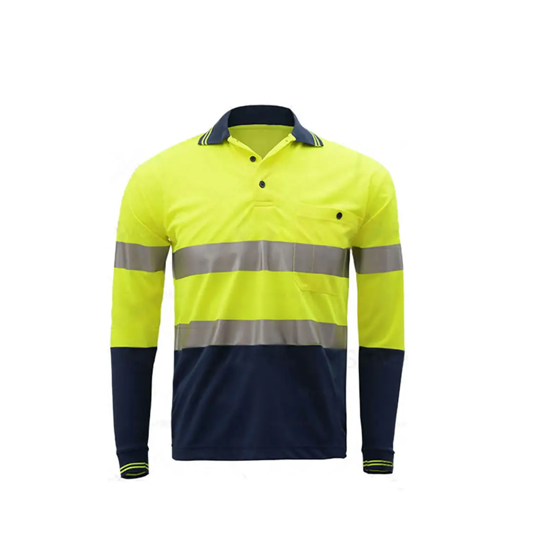Kurzarm-Polos hirt Benutzer definierte Farbe Reflektieren des Arbeits sicherheits-T-Shirt Hochs ichtbare Sicherheit Polyester Herren-Polos hirt