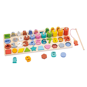 Hot Sales 3 in 1 <strong>Shape</strong> <strong>Number</strong> Recognition Activity Matching Board Wooden Educational Toy for Kids 3 + - Product Image 6