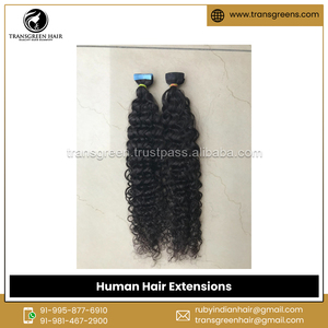Exclusive Hot Sale <strong>on</strong> High Standard Quality 100% Raw Unprocessed Indian Kinky Curly Tape Hair Human Hair Extension at <strong>Best</strong> <strong>Price</strong> - Product Image 4