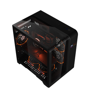 M-ATX ITX USB 3.0 <strong>Interface</strong> Desktop <strong>Computer</strong> <strong>case</strong> Panoramic Sea View Room Cool Black Gaming PC <strong>case</strong> - Product Image 4