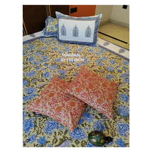 AMARA & MASAKALI AMBS016คอลเลคชั่นล่าสุด93X108,ผ้าคลุมเบาะบล็อคมือ2ชิ้นผ้าปูที่นอนขนาดควีนไซส์พรีเมี่ยม - Product Image 4