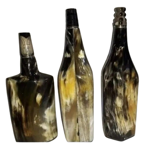 节日礼品用花式瓶子天然牛角饮料瓶最高品质手工防漏4件套 - Product Image 4