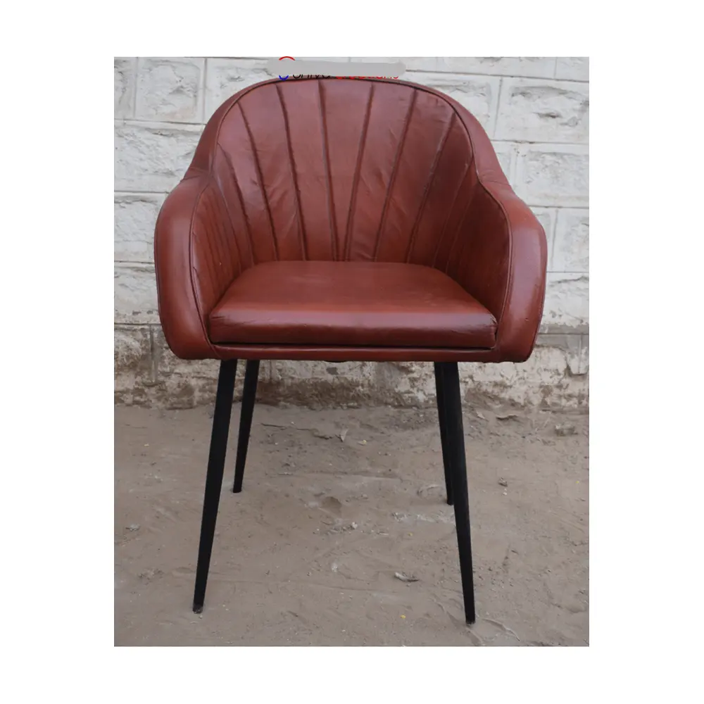 빈티지 산업 레트로 스타일 소 가죽 안락 의자 가구 산업 사용자 정의 의자