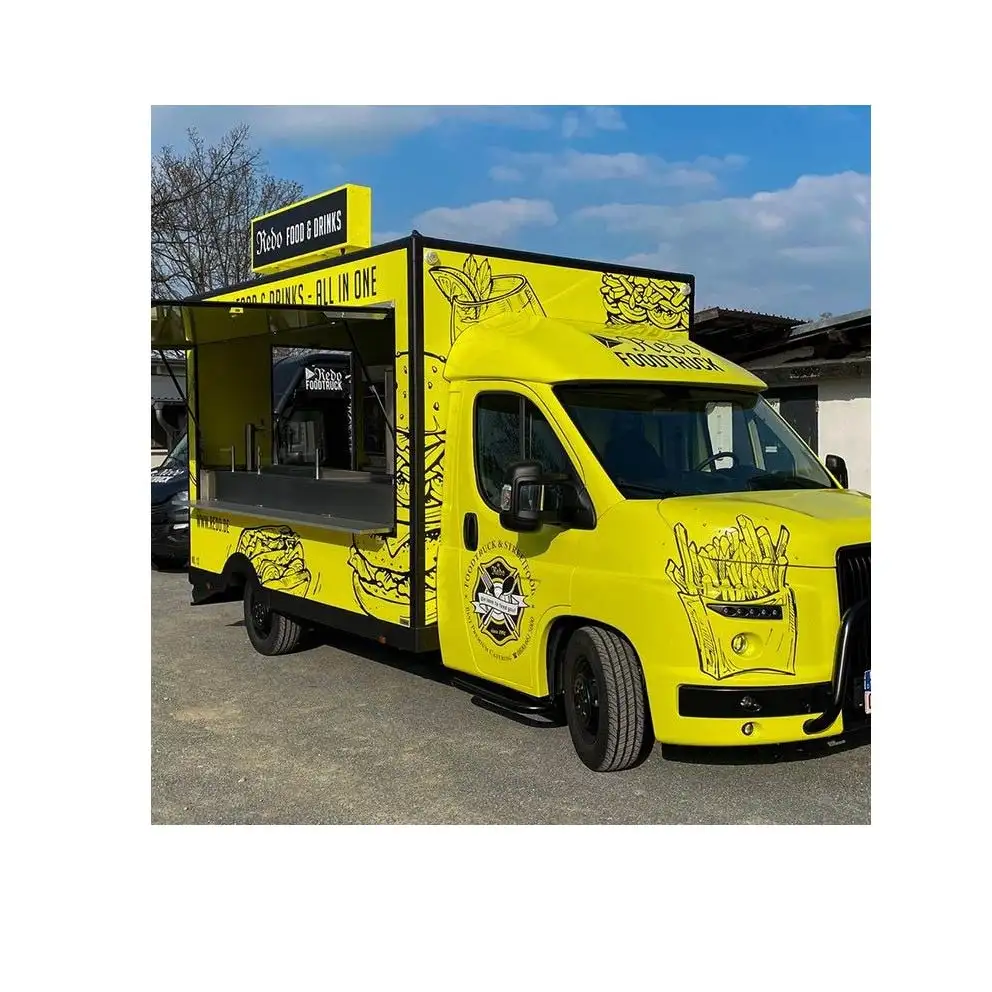 Giá rẻ thép không gỉ thực phẩm xe tải Hot Dog Pizza cà phê Ice Cream di động nhanh Airstream thực phẩm Trailer Airstream xe tải để bán