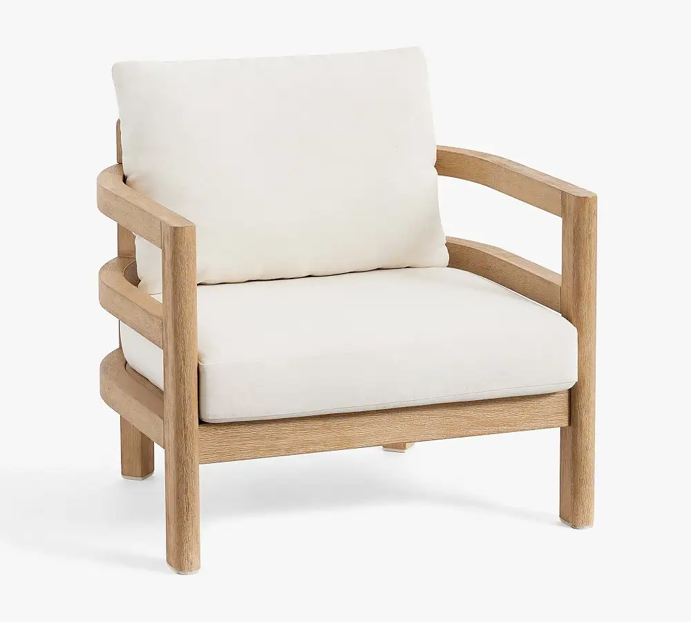 Sillón de teca, sofá de jardín para jardín al aire libre, muebles de patio hechos de madera maciza de teca, Zavera