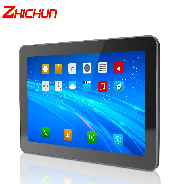 ZHICHUN تابلت ذكي بنظام أندرويد لوحي مزود بجهاز تحكم منزلي وشاشة LCD بحجم 10 بوصات يمكن تثبيتها على الحائط بشاشة لمس تابلت كمبيوتر شخصي بنظام أندرويد