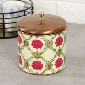 Hint toptan çelik silindirik çerezler konteyner kavanoz emaye Lotus blok baskı ile baharat ve maddeleri içeren için kullanılır. - Product Image 2