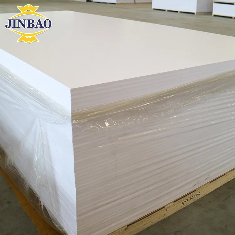 Jinbao Fabriek Vuurvast Pvc Stijve Celuka Sheet 4 * 8ft Stijve Pvc Foam Board Hoge Bruto Pvc Stijve Celuka Blad Voor Kast