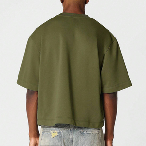 100% pamuk erkek t-shirtü gevşek fit printed2025 Streetwear T Shirt üreticisi Premium kalite boş düz pamuk <span class=keywords><strong>220</strong></span> Gsm