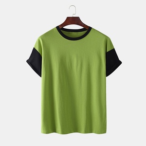 Yeni Raglan için iki ton T-Shirt erkek gri siyah erkek tişört erkek düz Raglan kollu çok renkli günlük T-shirt - Product Image 2