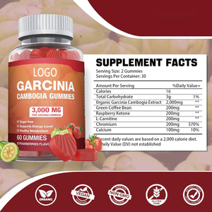 Haute Qualité Fraise <span class=keywords><strong>Garcinia</strong></span> <span class=keywords><strong>Cambogia</strong></span> Extrait Reishi Enzyme huître <span class=keywords><strong>Garcinia</strong></span> <span class=keywords><strong>Cambogia</strong></span> Gummies pour Soutenir La Santé Immunitaire - Product Image 4