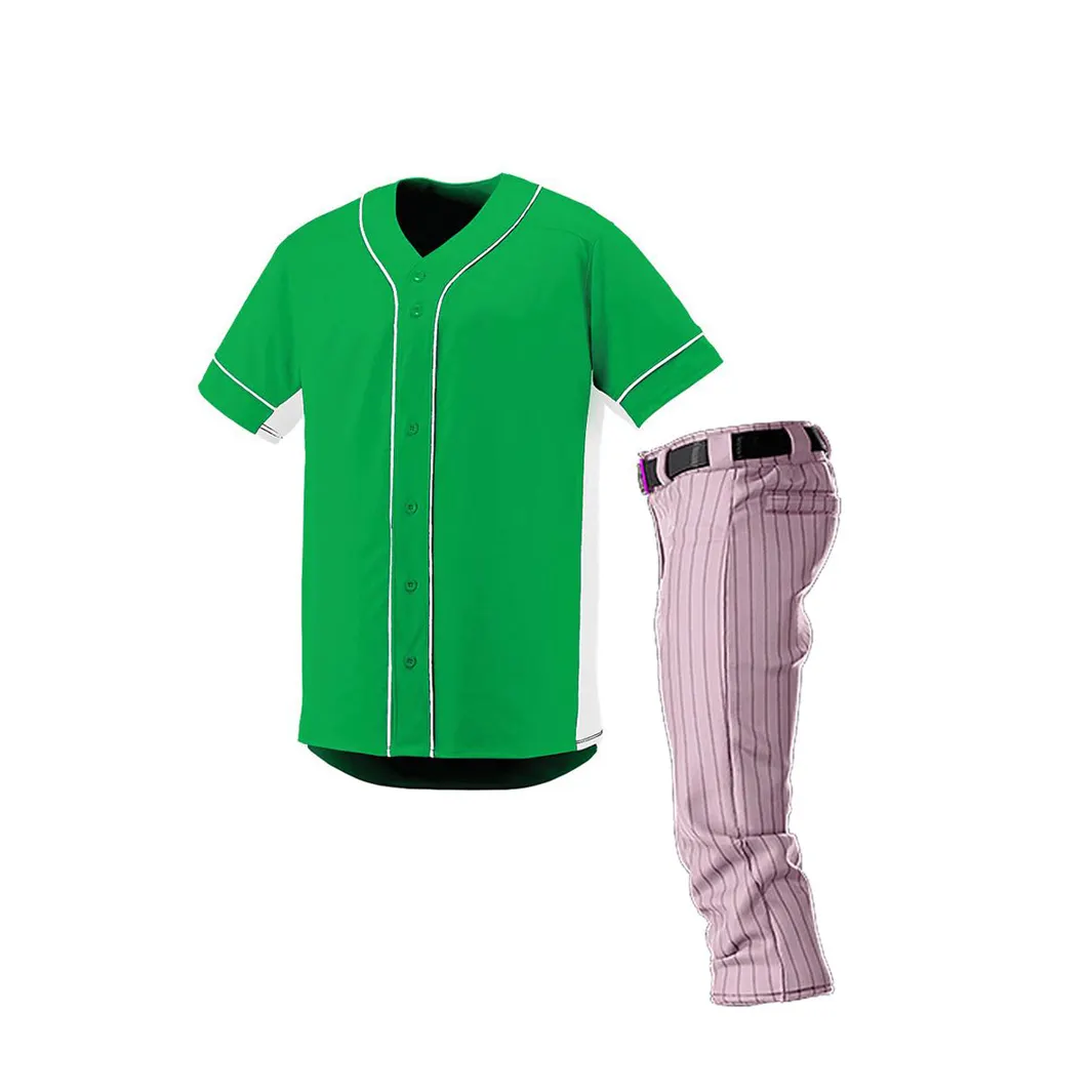 Servicio OEM personalizado Último diseño Slim Fit Hombres Uniforme de béisbol Precio razonable Uniforme de béisbol de color sólido