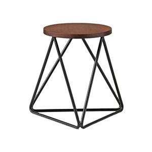 边桌工业乡村金属木质茶几c形咖啡边桌客厅卧室时尚潮流设计 - Product Image 2