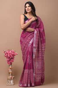 Turuncu saree kadın geleneksel etnik tarzı hint <span class=keywords><strong>Sari</strong></span> <span class=keywords><strong>2025</strong></span> eko-bilinçli Slub bluz ile Handwoven % 100% pamuk Saree